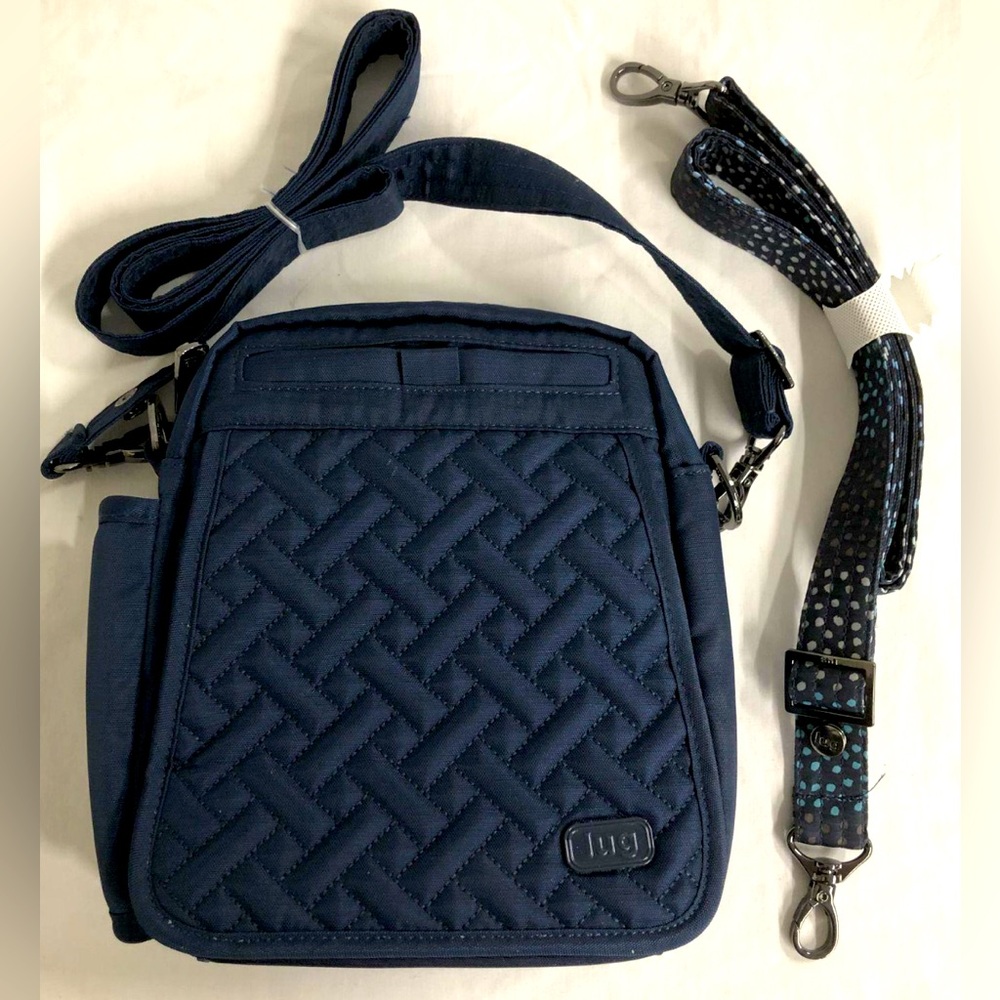 NEW Lug Flapper SE Convertible Crossbody Bag - Navy Blue Casual - Picture 4 of 9